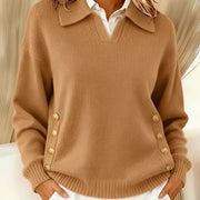 DELAUNAY | Pull Col Polo Boutons Dorés Aveline