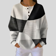 Almira™ | Sweat Henley en maille gaufrée