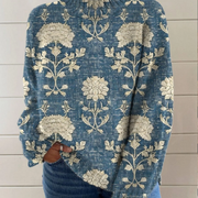 DELAUNAY | Pull Col Montant Fleurs Indiennes Élise