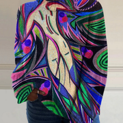 DELAUNAY | Pull Col Montant Art Abstrait Nicole