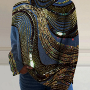 DELAUNAY | Pull Col Montant Éclat Doré Lucie