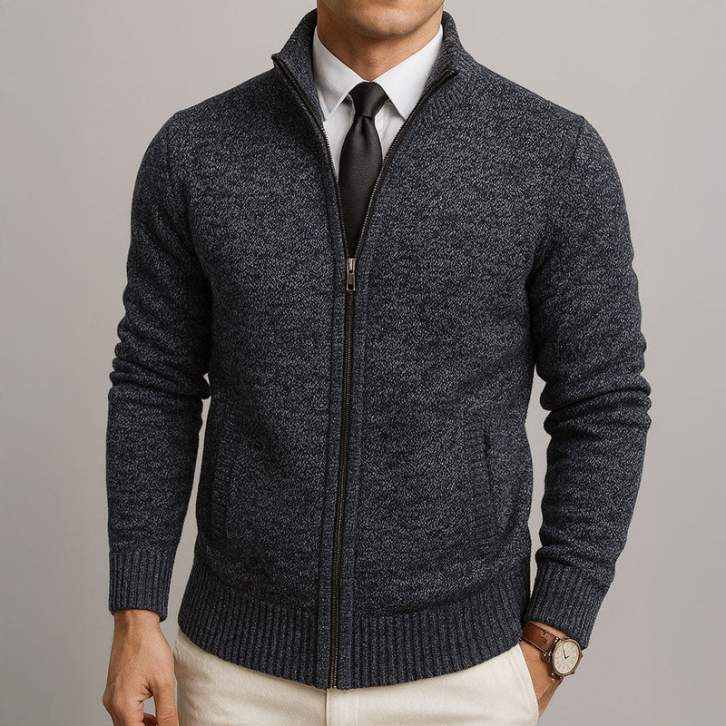 DELAUNAY | Cardigan Zippé Col Montant Henri