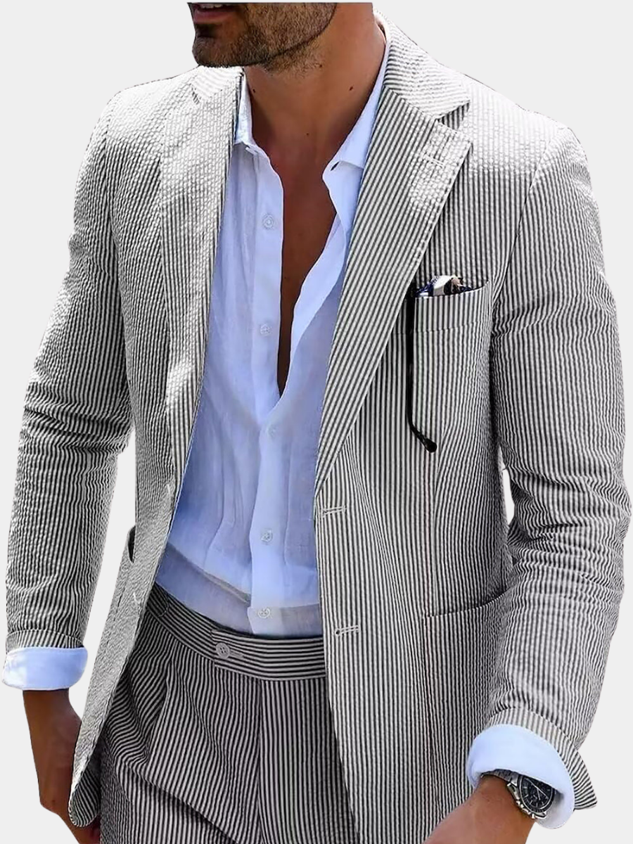 DELAUNAY | Complet Été à Rayures (Pantalons + Veste)
