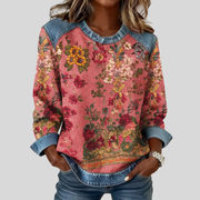 Orabelle™ | Sweat imprimé floral à finitions effet matière de qualité