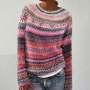 DELAUNAY | Pull Maille Chinée Rose Élina