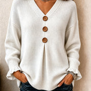 DELAUNAY | Pull Col V Boutonné Marie