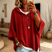 Claire – Poncho Pull Rouge