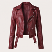 Lucilla | Veste motard courte avec ceinture