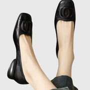 DELAUNAY | Ballerines en Cuir Bout Carré Margot