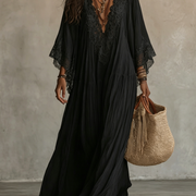 Ravenna | Robe longue à manches chauve-souris