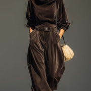 Ensemble sweat à capuche vintage doux et pantalon ample