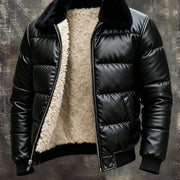 Konstantin | Doudoune homme pour l'hiver en similicuir matelassé