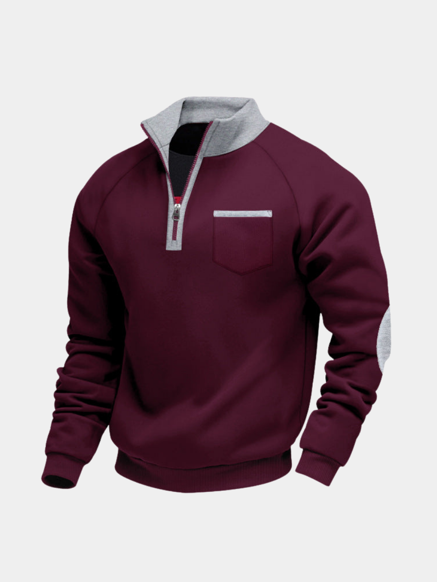 DELAUNAY | Pull en Polaire avec Moitié Zip pour Homme