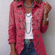 DELAUNAY | Veste Paisley Rose à Volants Monique