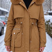 Éloïse | Parka femme ajusté imperméable avec doublure Sherpa