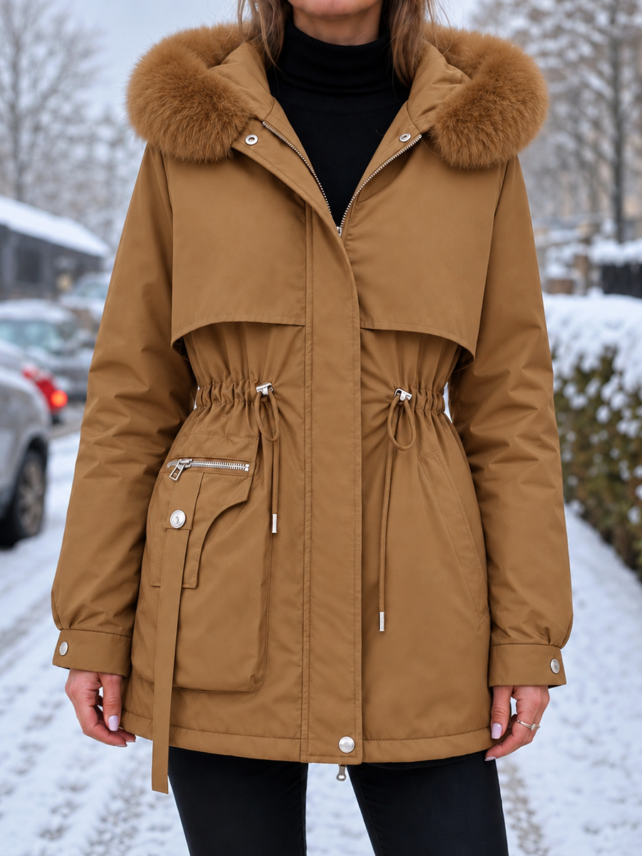 Éloïse | Parka femme ajusté imperméable avec doublure Sherpa