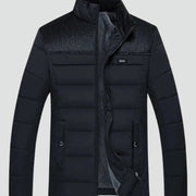Veste d'hiver matelassée pour homme doublée de polaire avec empiècements contrastés