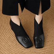 DELAUNAY | Bottines en Cuir à Talon Moyen Catherine