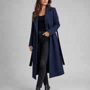 Josie | Manteau long ceinturé à revers