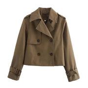 Eugenia | Trench court croisé à double boutonnage