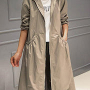 Kathleen | Manteau long à capuche et fermeture éclair