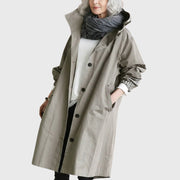 Ruth | Trench long à capuche coupe ample