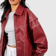 Renée | Blouson bomber oversize à coutures contrastées