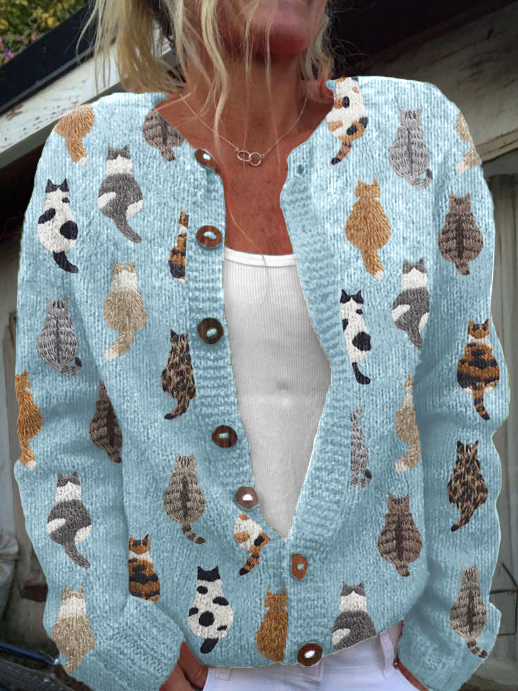 DELAUNAY | Cardigan Motif Chats Camille