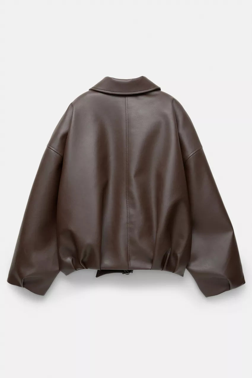 DELAUNAY | Veste en Cuir Marron