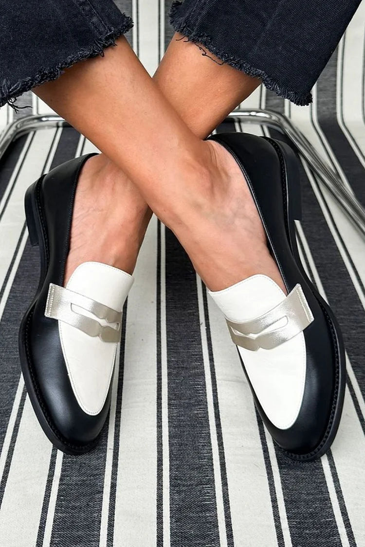 Giulia | Mocassins confortables en noir et blanc