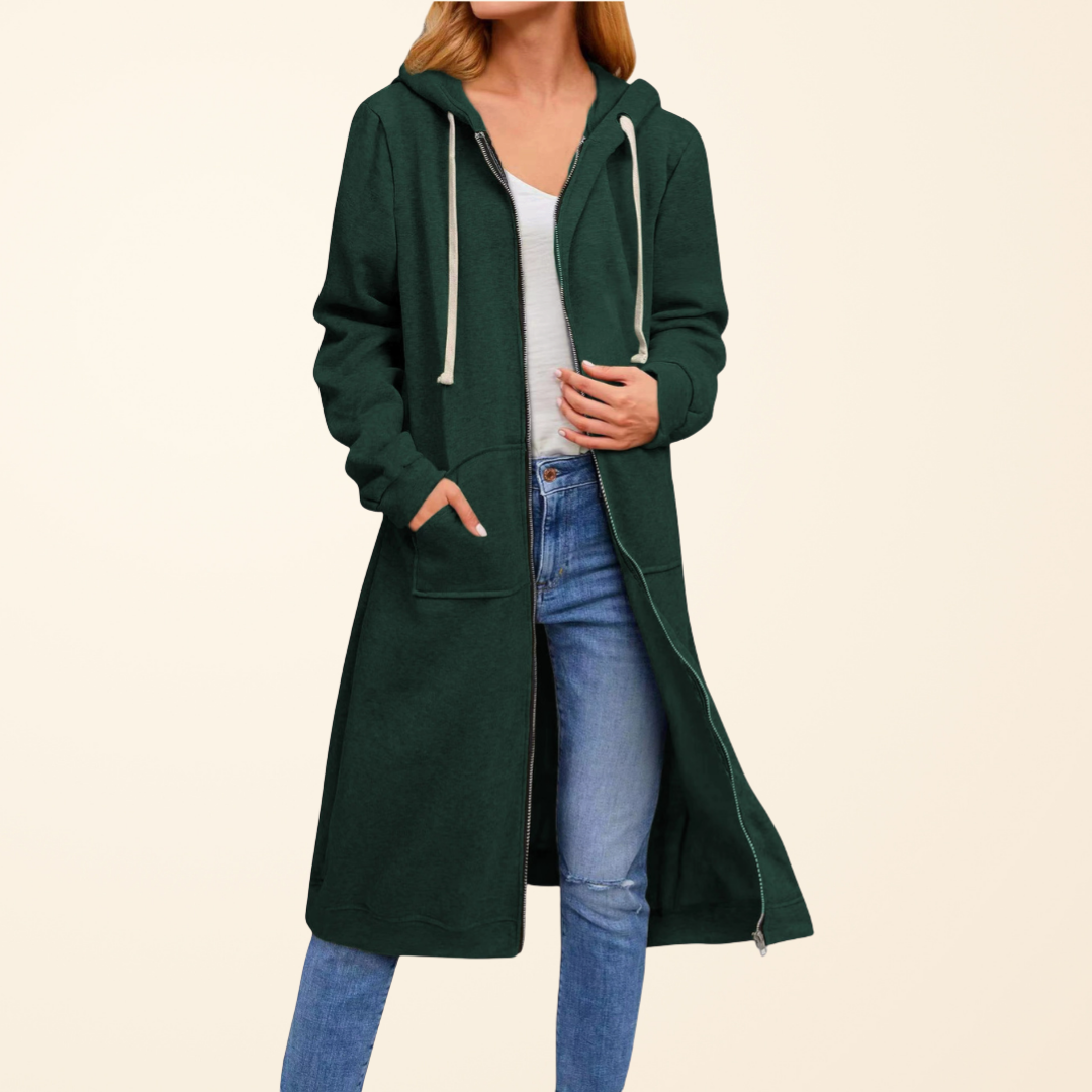 Brixley™ | Cardigan Long avec Fermeture Éclair