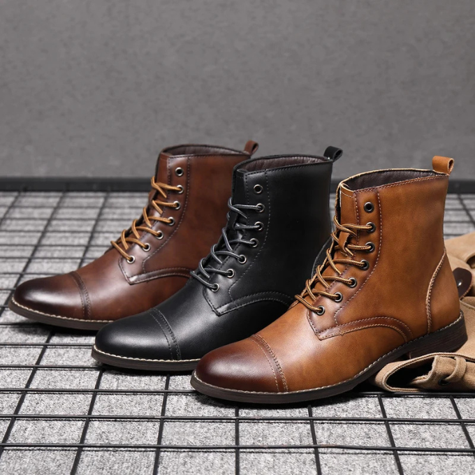 DELAUNAY | Bottes de Ville Brunies pour Homme