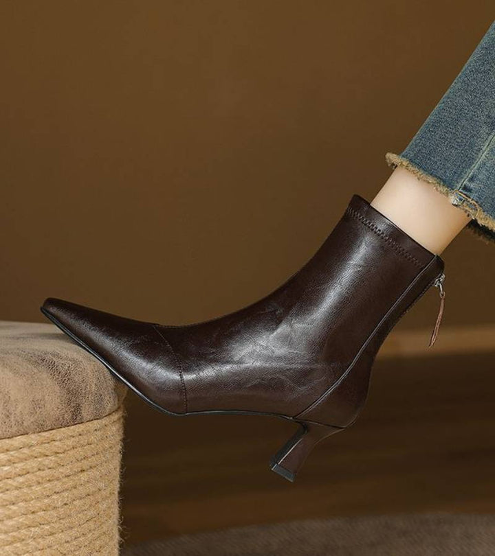 Delaunay | Bottines en cuir à talon élégant