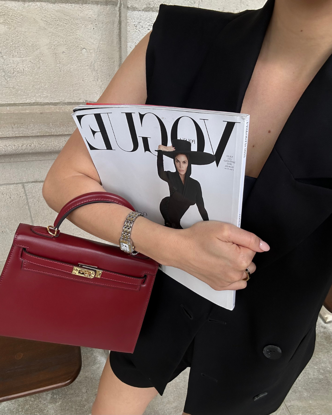 DELAUNAY | Mini Sac en Cuir Bordeaux Élégant