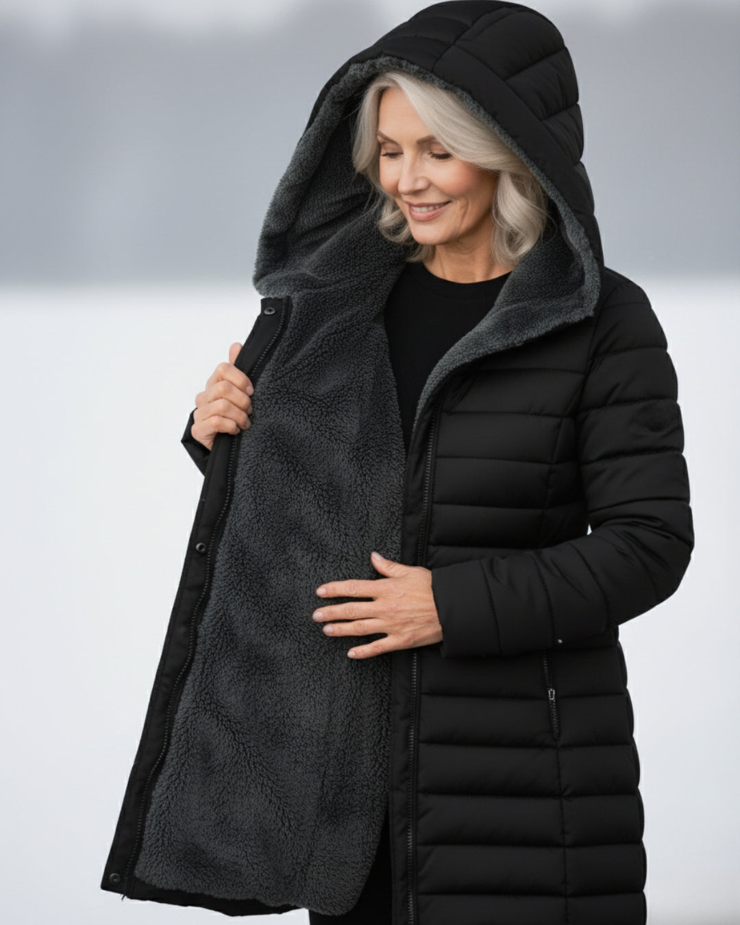 Clair | Manteau Matelassé à Doublure Polaire