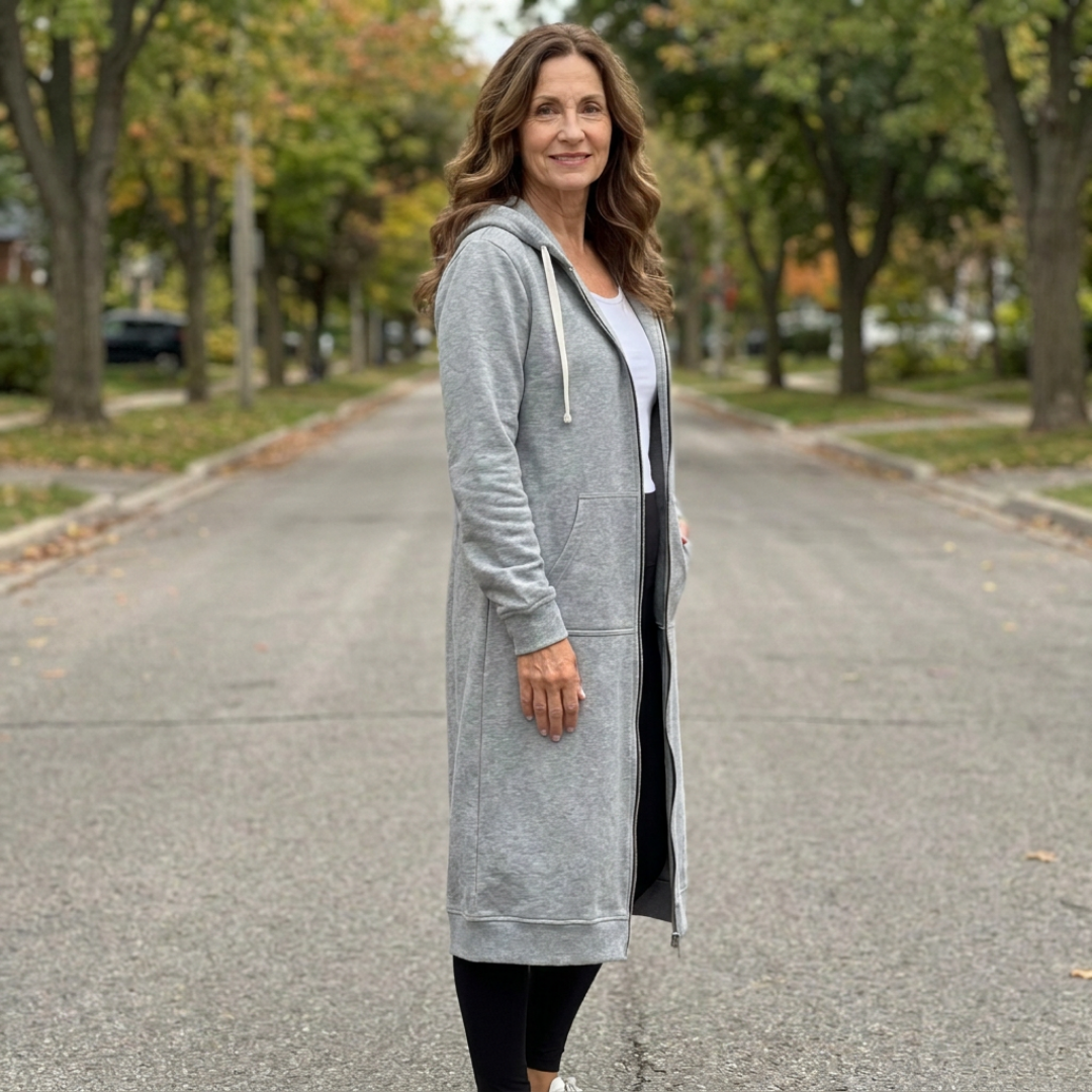Brixley™ | Cardigan Long avec Fermeture Éclair