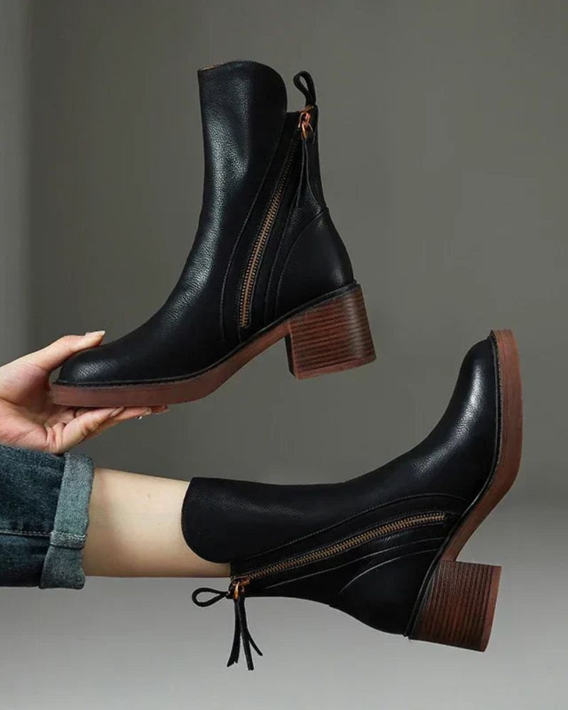 Delaunay | Bottines Zippées Talon Confort Isabelle