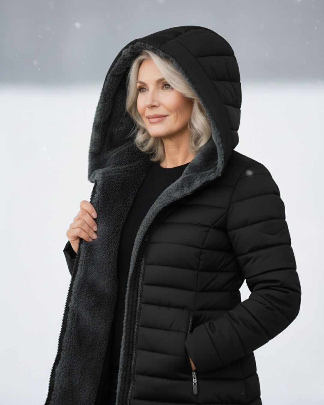 Clair | Manteau Matelassé à Doublure Polaire