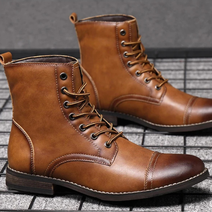 DELAUNAY | Bottes de Ville Brunies pour Homme