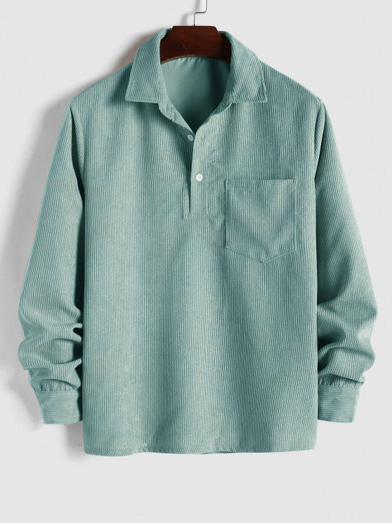 DELAUNAY | Chemise Manches Longues Demi-Boutons pour Homme