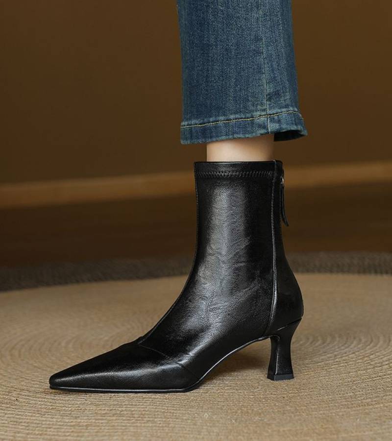 Delaunay | Bottines en cuir à talon élégant