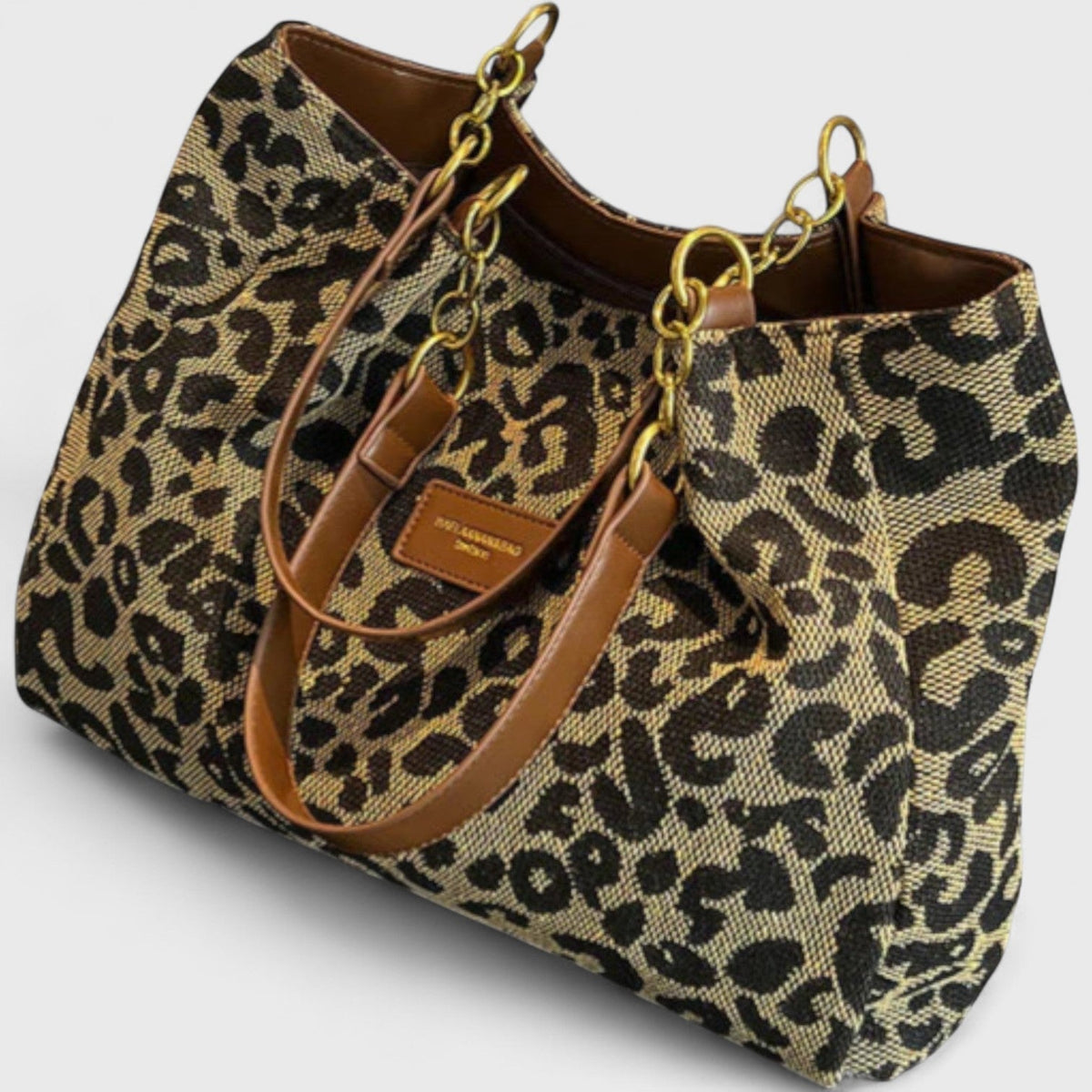DELAUNAY | Sac Shopping en Toile Motif Léopard