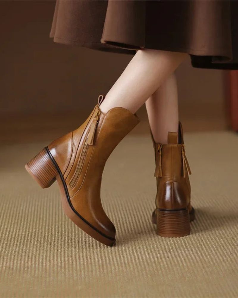 Delaunay | Bottines Zippées Talon Confort Isabelle