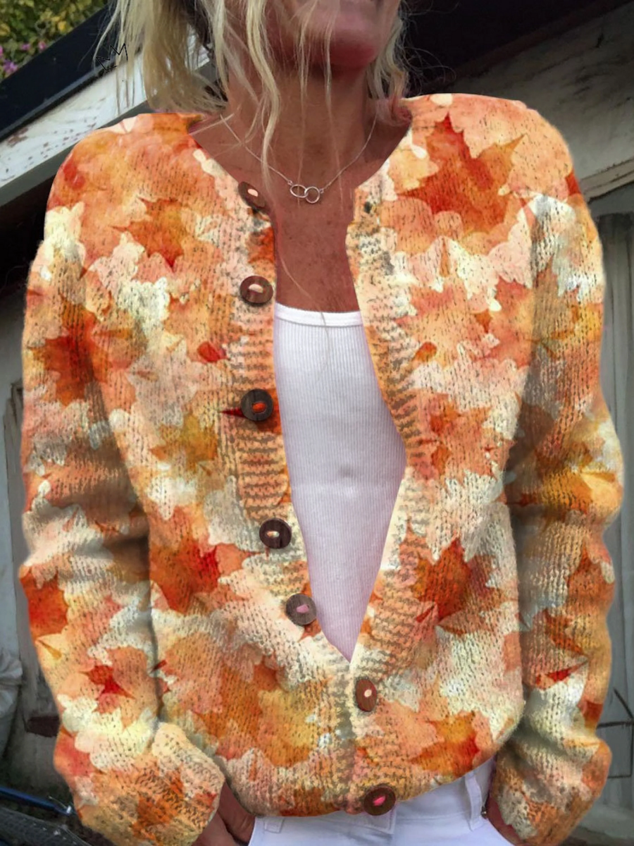 DELAUNAY | Cardigan Feuilles d'Automne Marie
