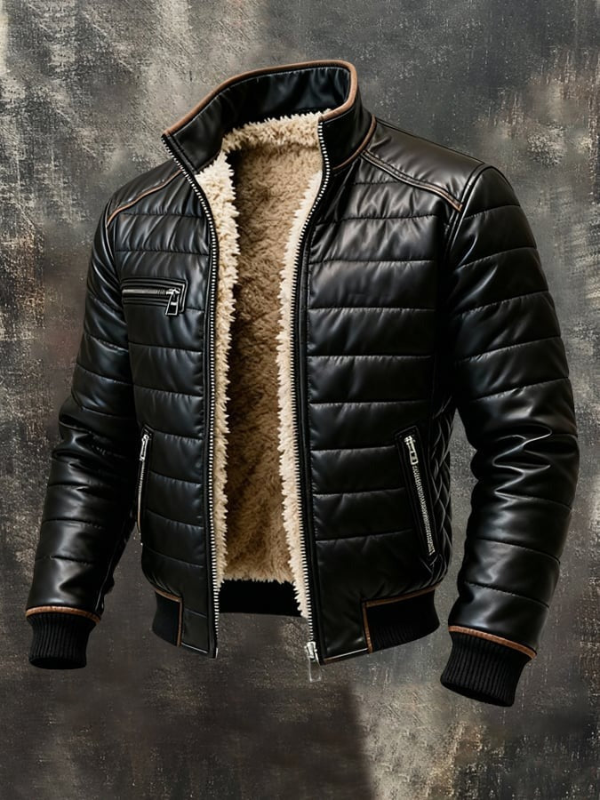 Veste à col haut et coupe affinée