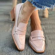Pia | Mocassins confortables en cuir verni nude