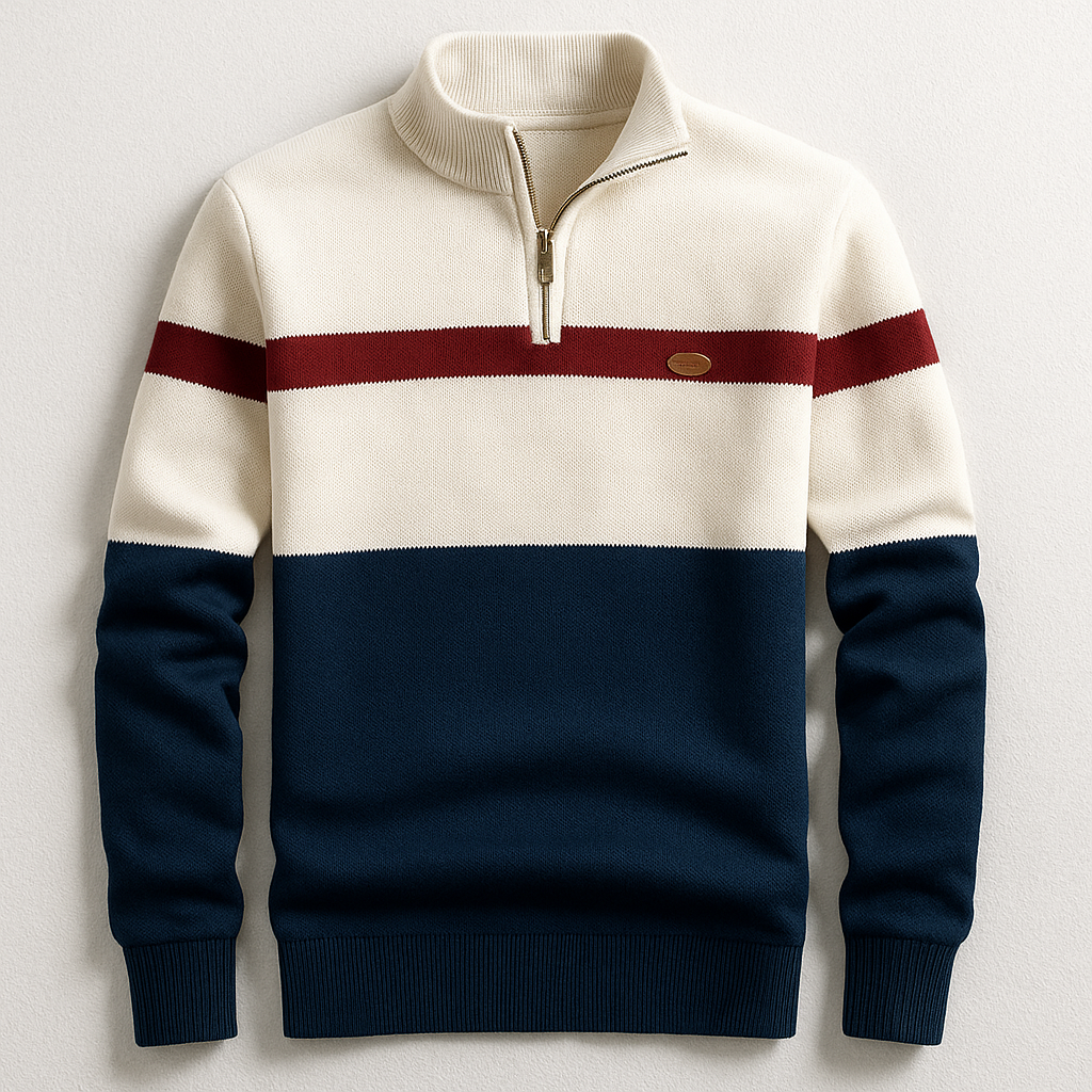 DELAUNAY | Pull Homme avec Zip au Col