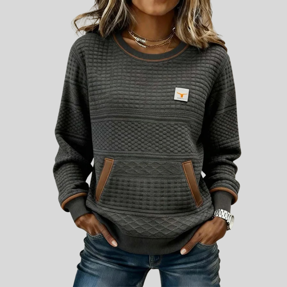 Noelle™ | Sweat col rond colorblock
