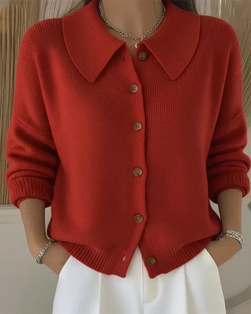 DELAUNAY | Cardigan Boutonné Col Souple Mathilde