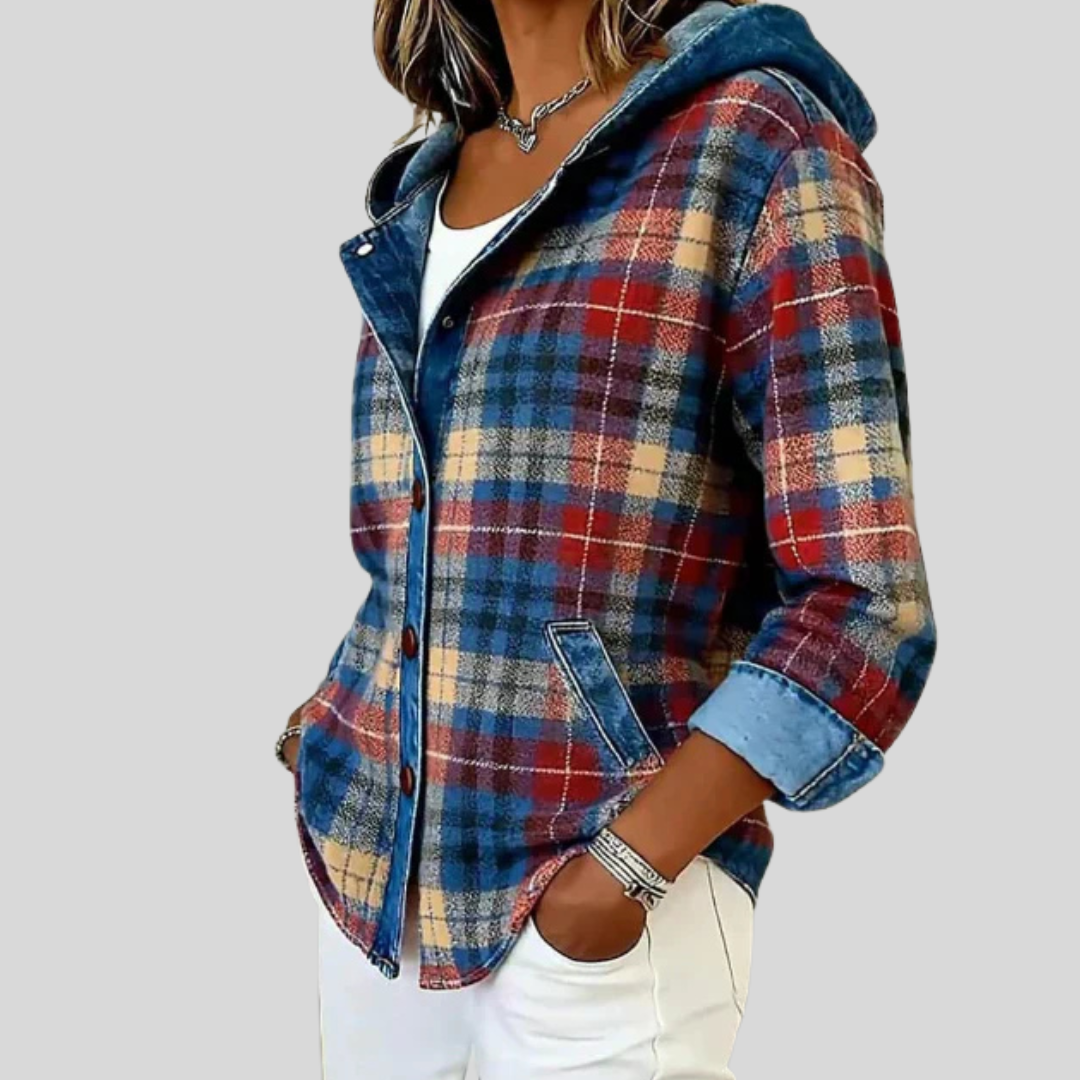Hildred™ | Chemise-veste à capuche à carreaux